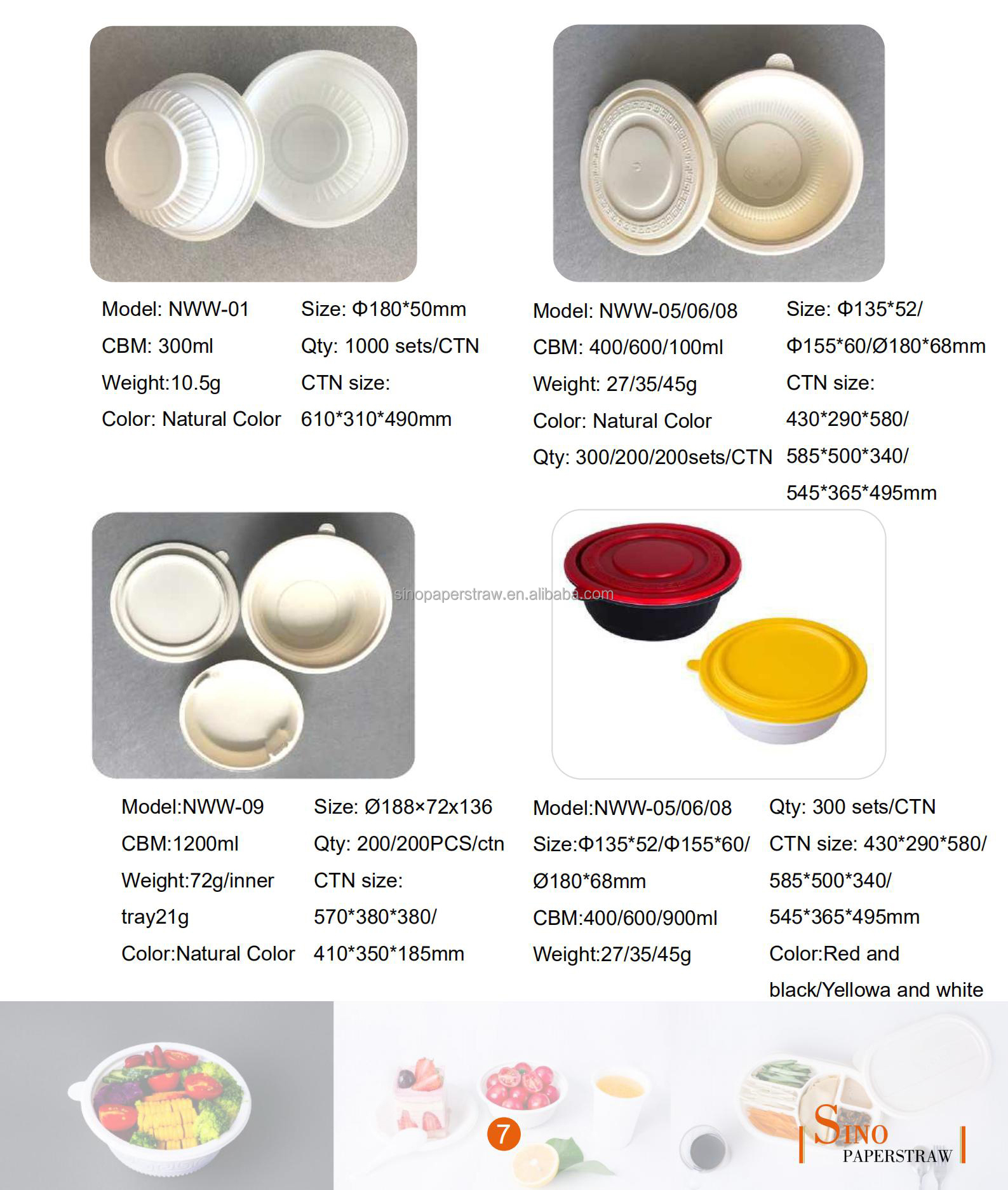 Factory directly biodegradable disposable cornstarch environmental plastic food container