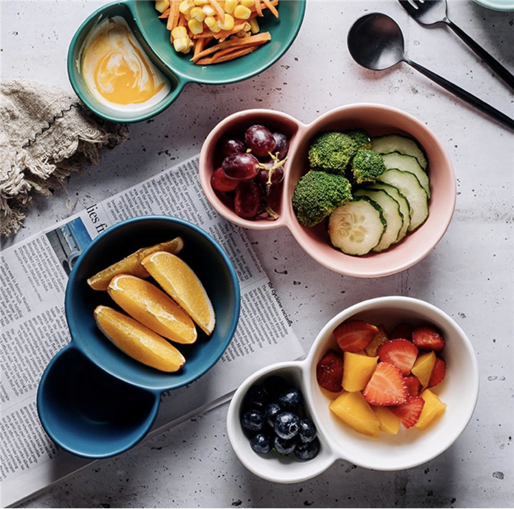 Houseware salad fruit bowls chip and dip round bowls modern nordic  wholesale ceramic bowl