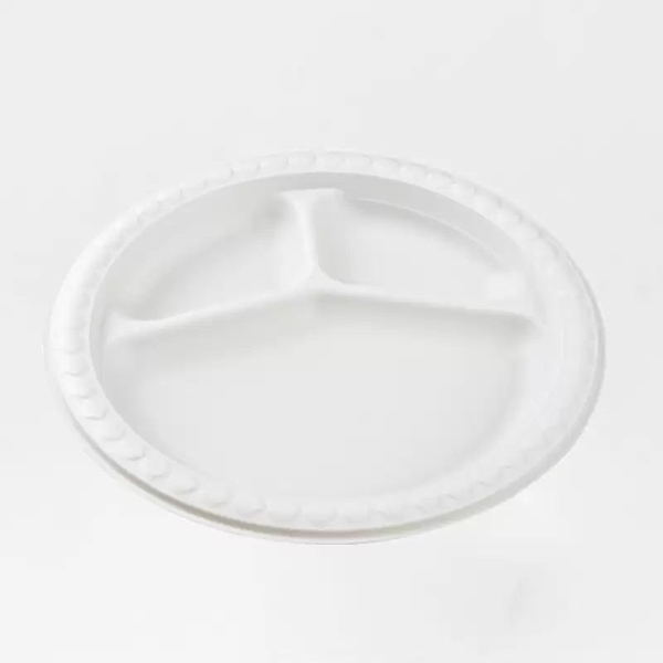 Cornstarch Biodegradable Disposable Plastic Plate for Snacking Fast Food